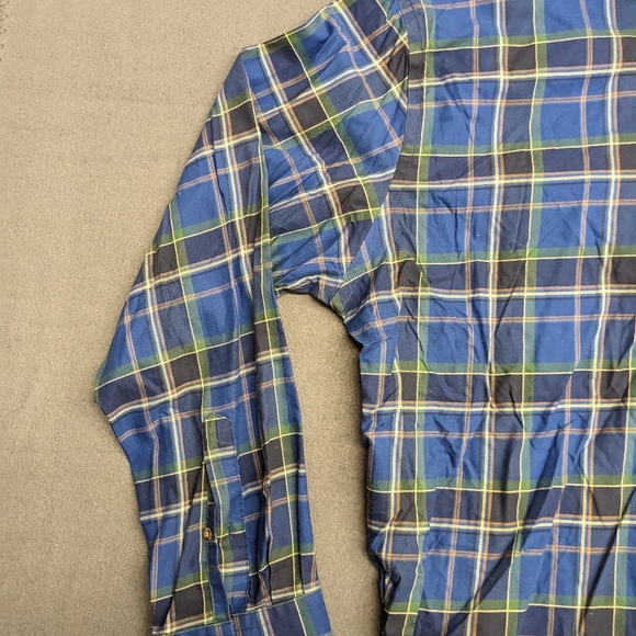 Cabela's Mens Blue Plaid Button Down Shirt Size XL - Picture 2 of 10